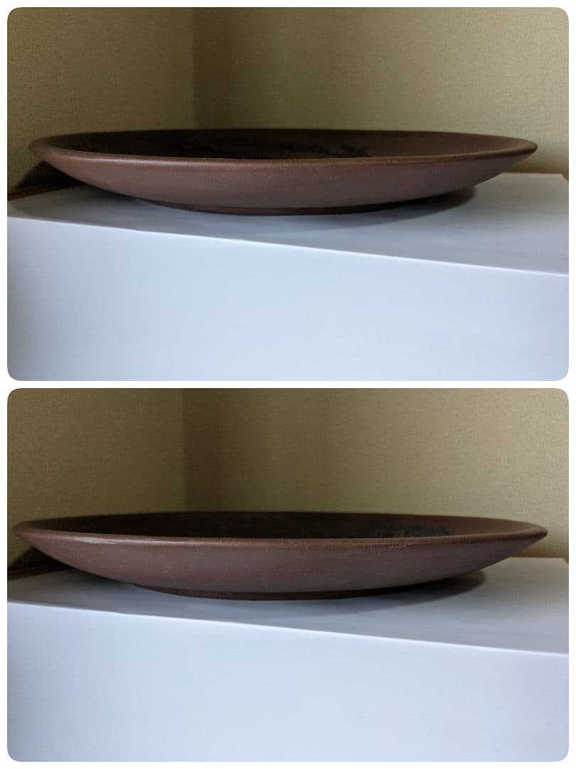 ♦中国美術品 レア物 類品少数 中国 宜興窯 紫砂 劃花画花 飾り皿 骨董品