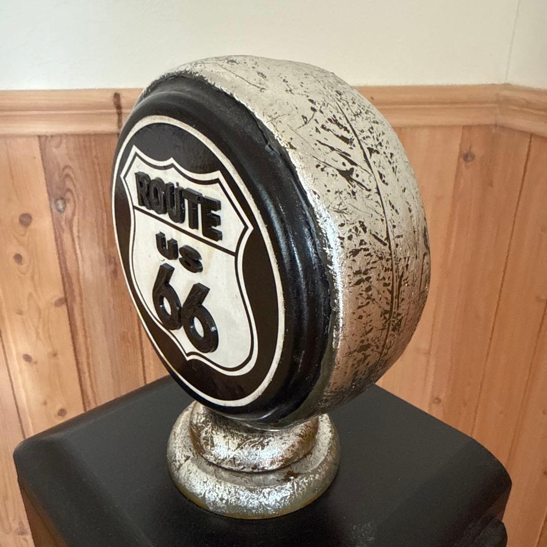 アメリカン雑貨 ルート66 ガスポンプ スリムラック マルチキャビネット CD棚