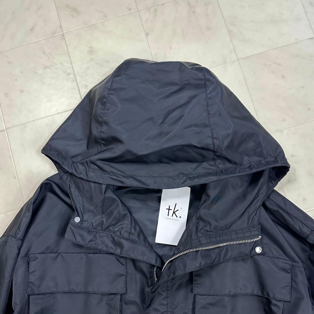 〈新品〉tk.TAKEO KIKUCHI【M】ナイロンドロストフードコート 黒
