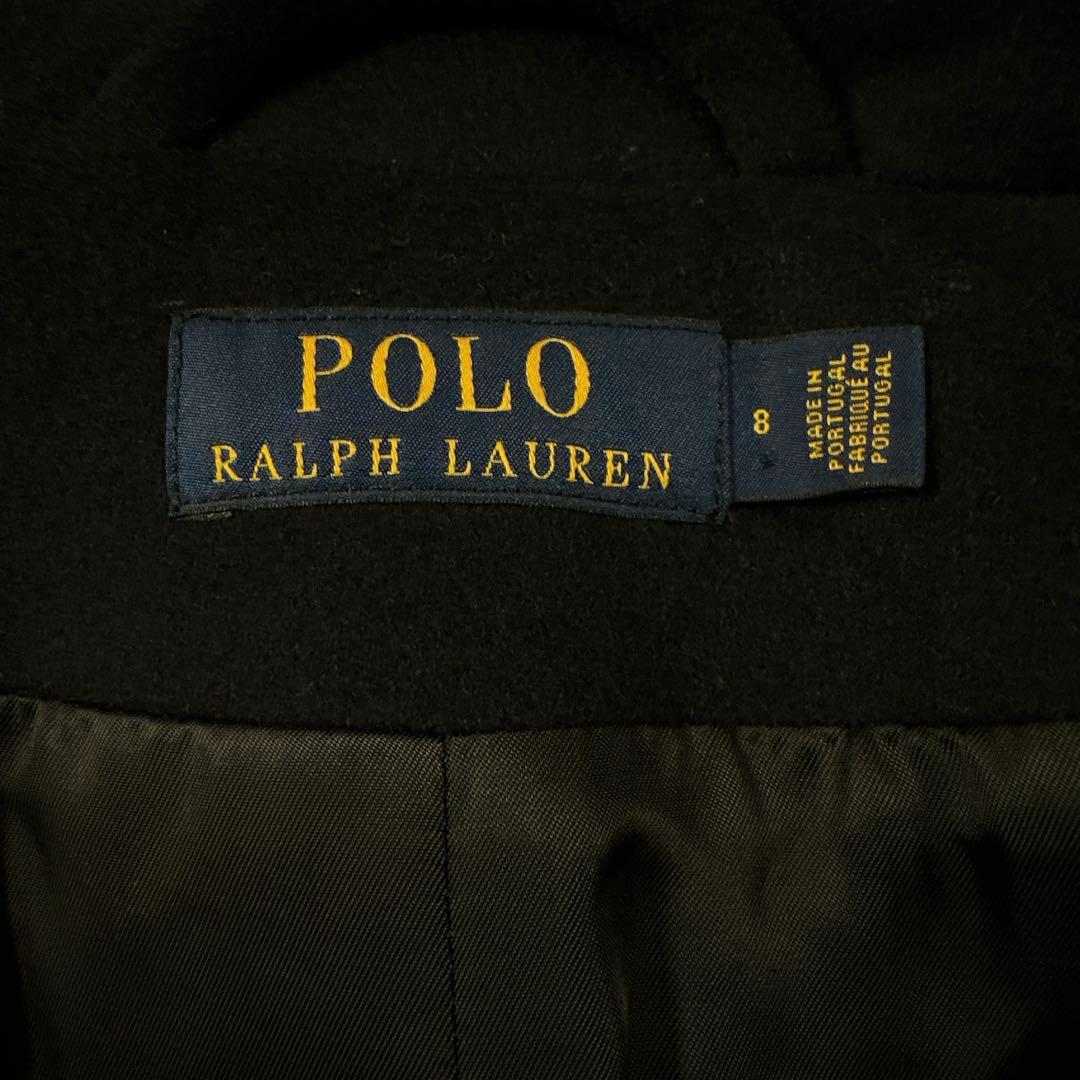 美品ポロラルフローレン　カシミヤ混ウールピーコート　ネイビー