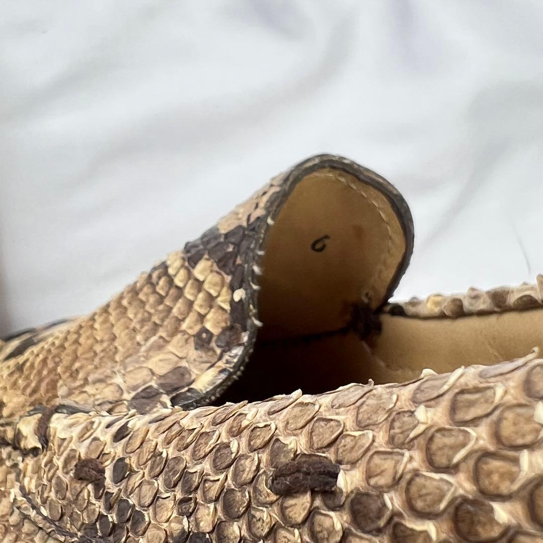 靴 PRADA python driving shoes loafers