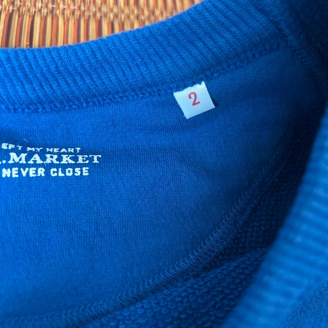 ハリウッドランチマーケット スウェット トレーナー ブルー