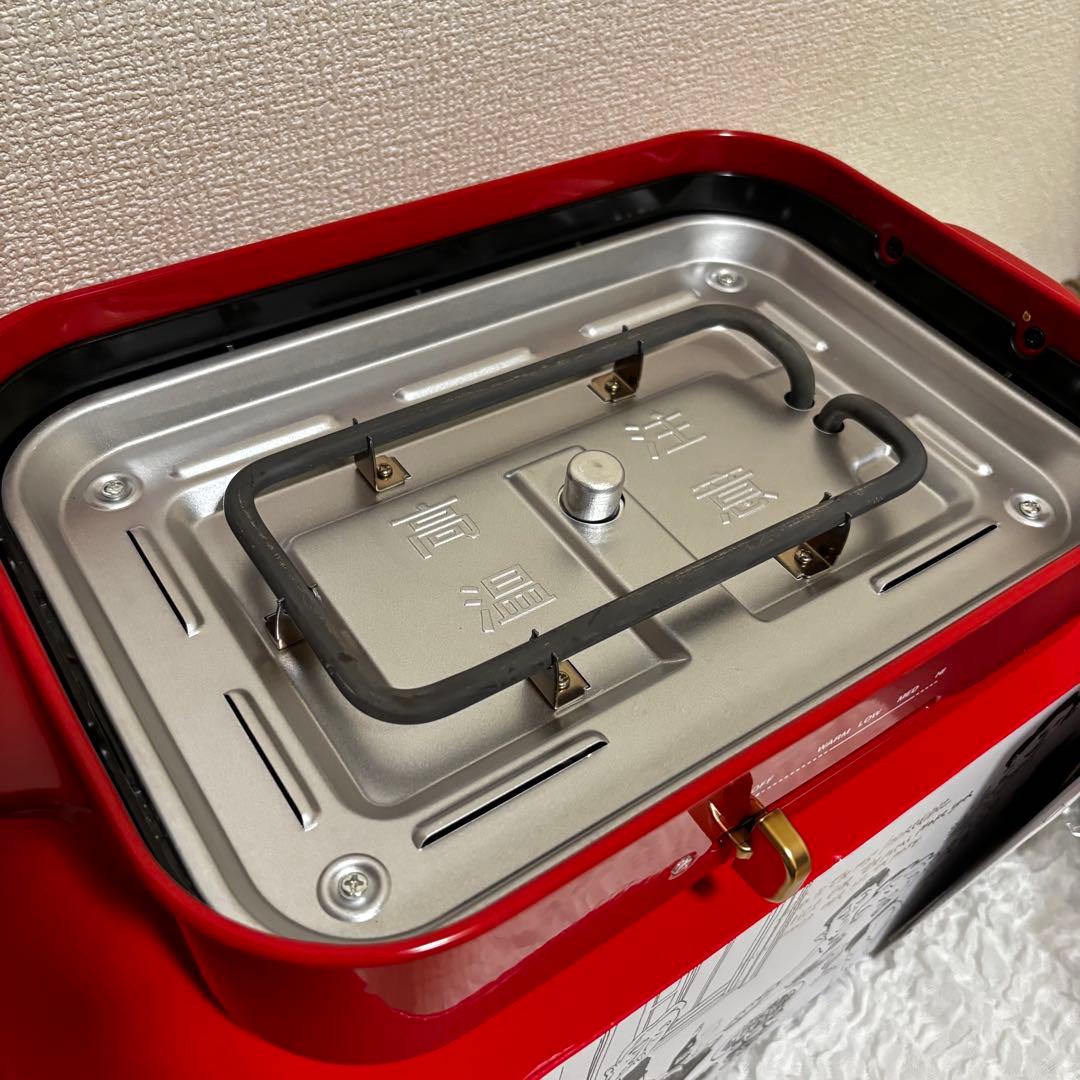 【極美品】　BRUNO ホットプレート レッド　セラミックコート鍋　深鍋