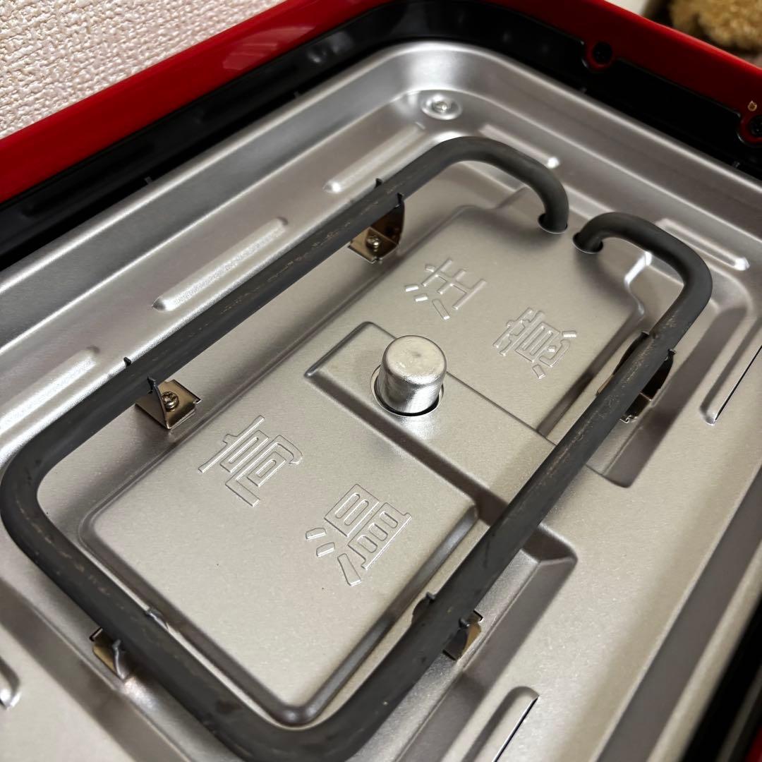 【極美品】　BRUNO ホットプレート レッド　セラミックコート鍋　深鍋