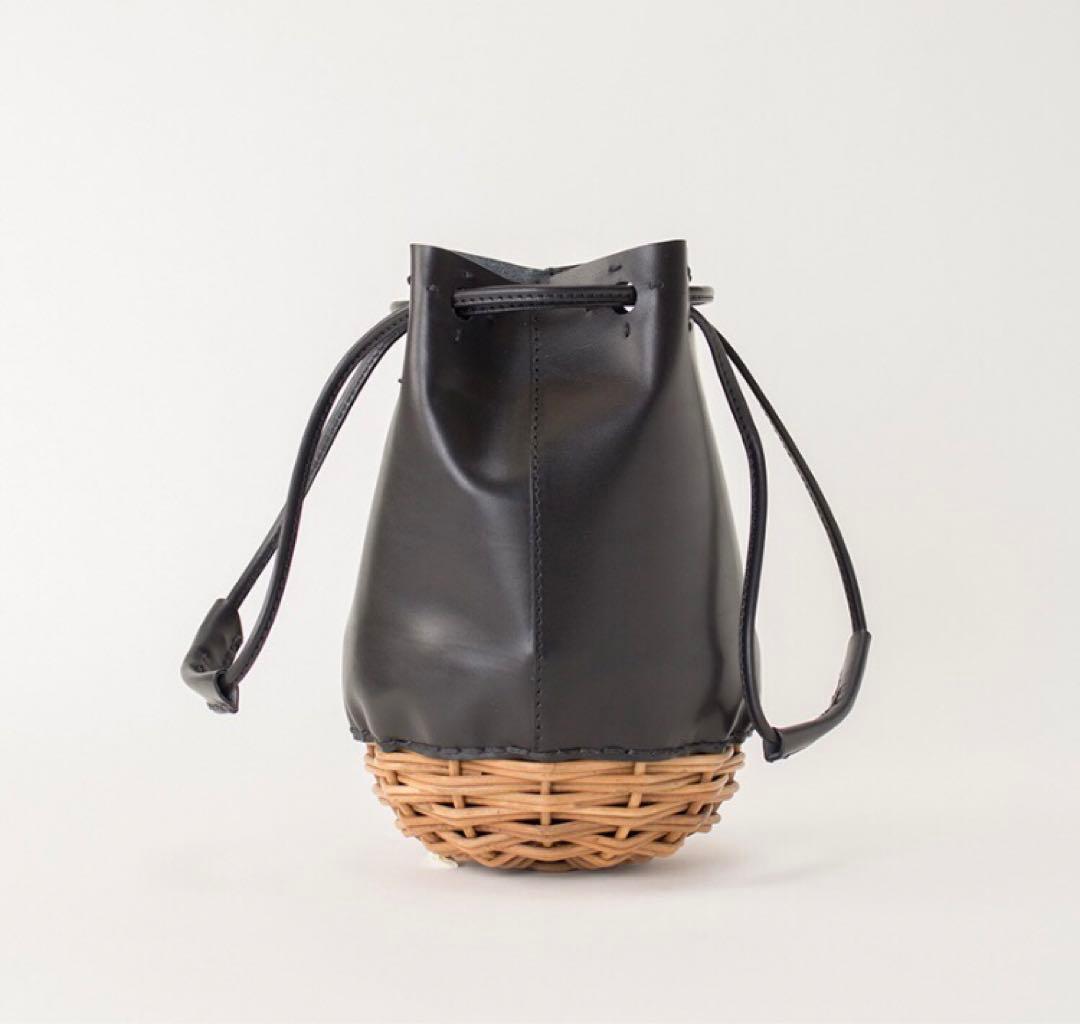 エバゴス オイルレザー 巾着型 ショルダーバッグ 20周年チャーム ebagos