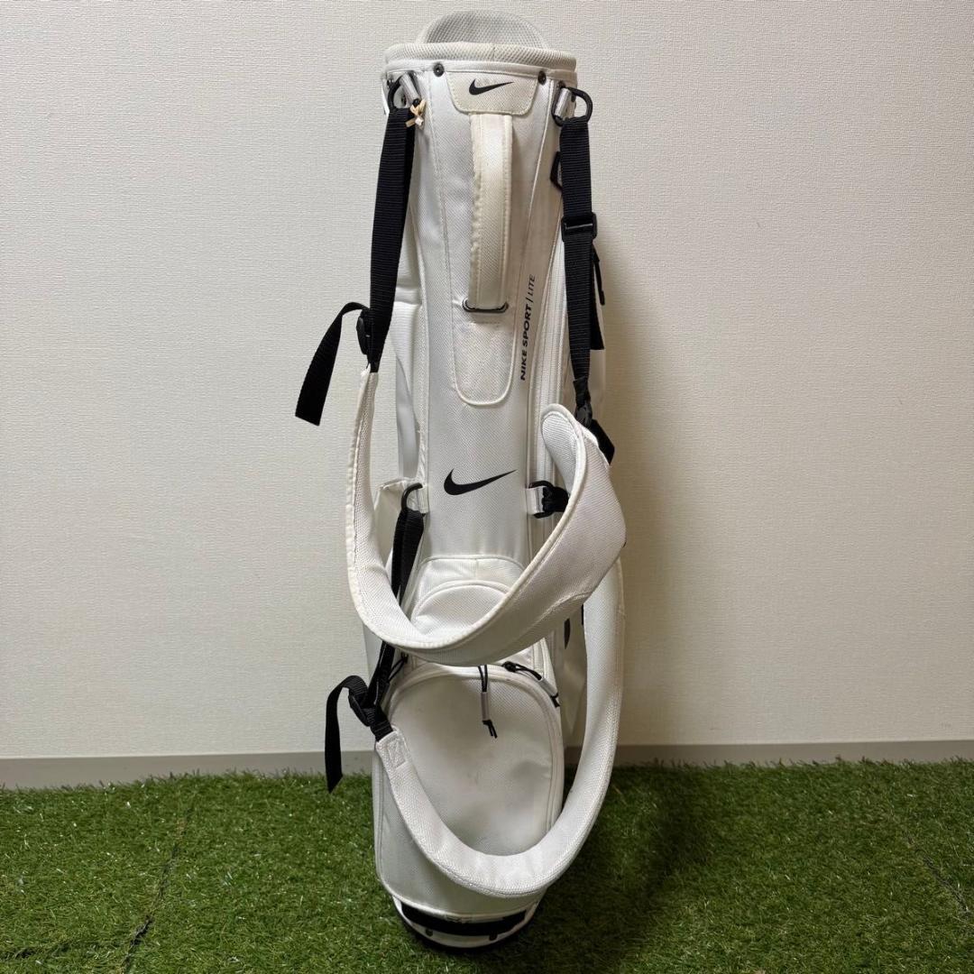 NIKE ナイキ スタンド式 キャディバッグ ゴルフバッグ ホワイト 2.0kg