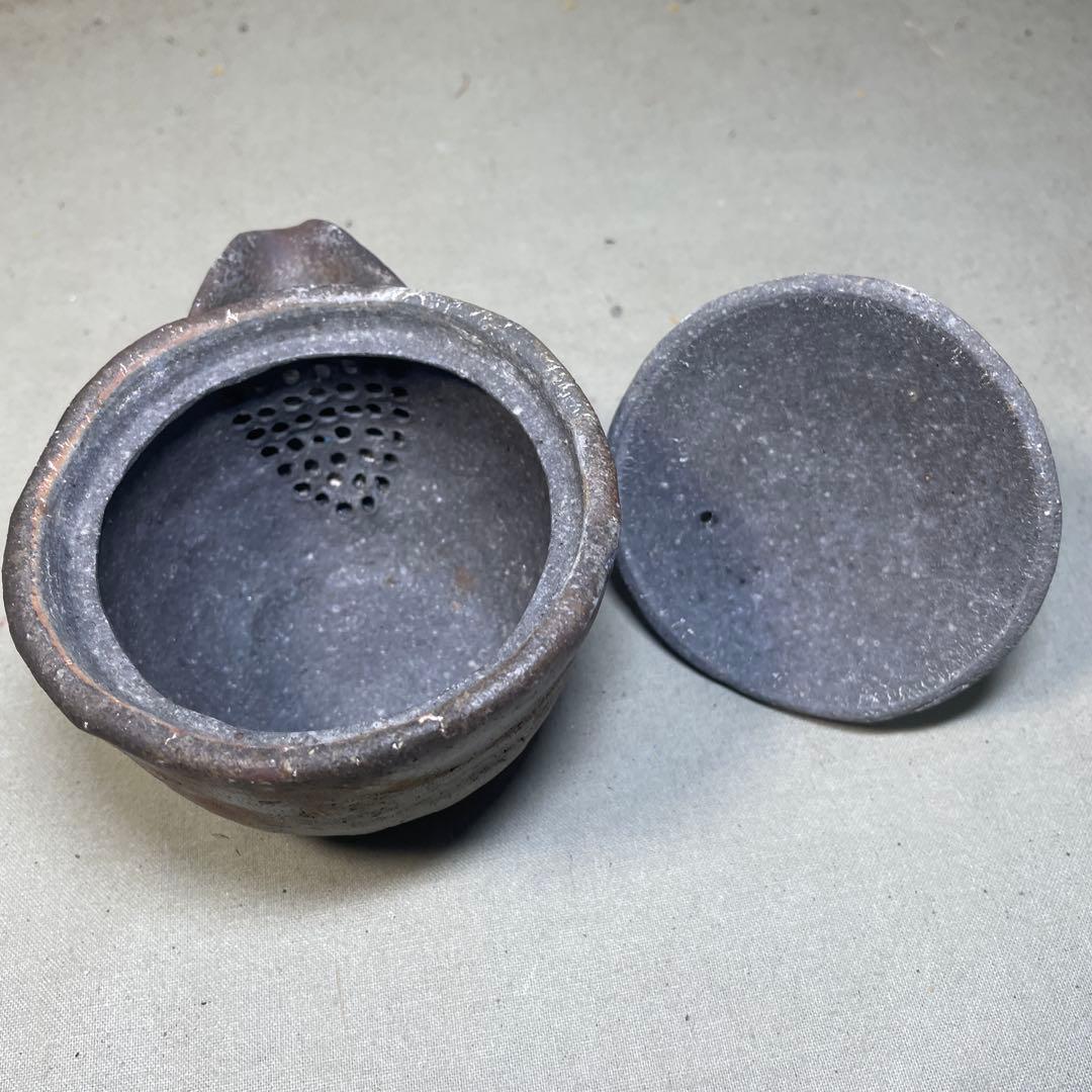 備前焼　備前手造り龍宝瓶　獅子宝瓶 在銘 ２点セット 煎茶器 急須 煎茶道具