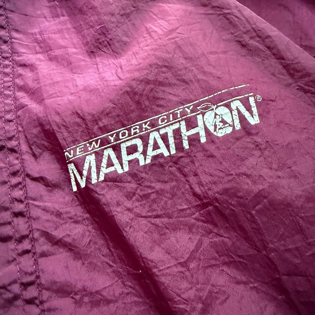 ナイロンアノラックジャケット ニューヨークシティマラソン ハーフジップ　90s