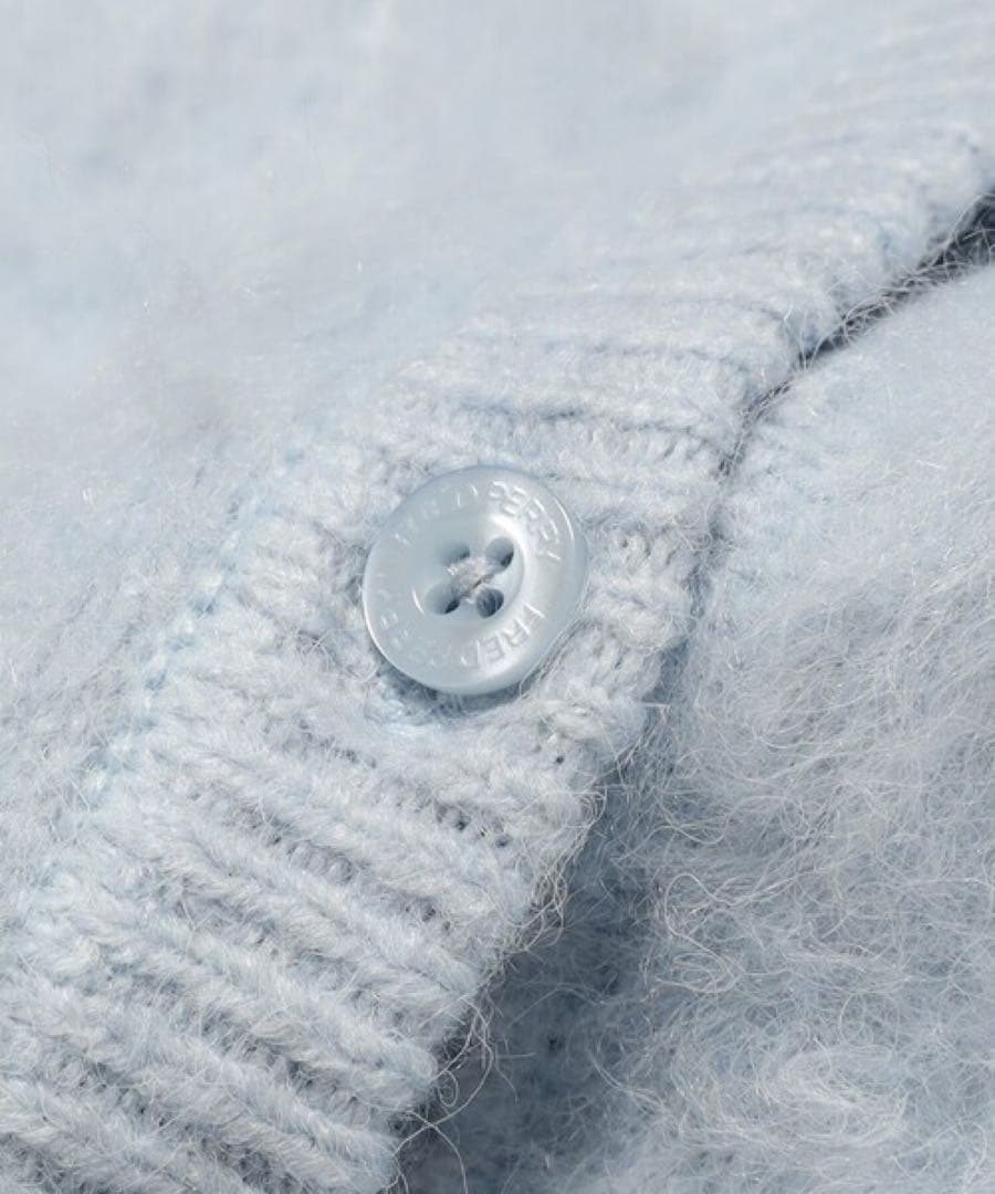 トップス FRED PERRY Fluffy Crewneck Knit Cardigan