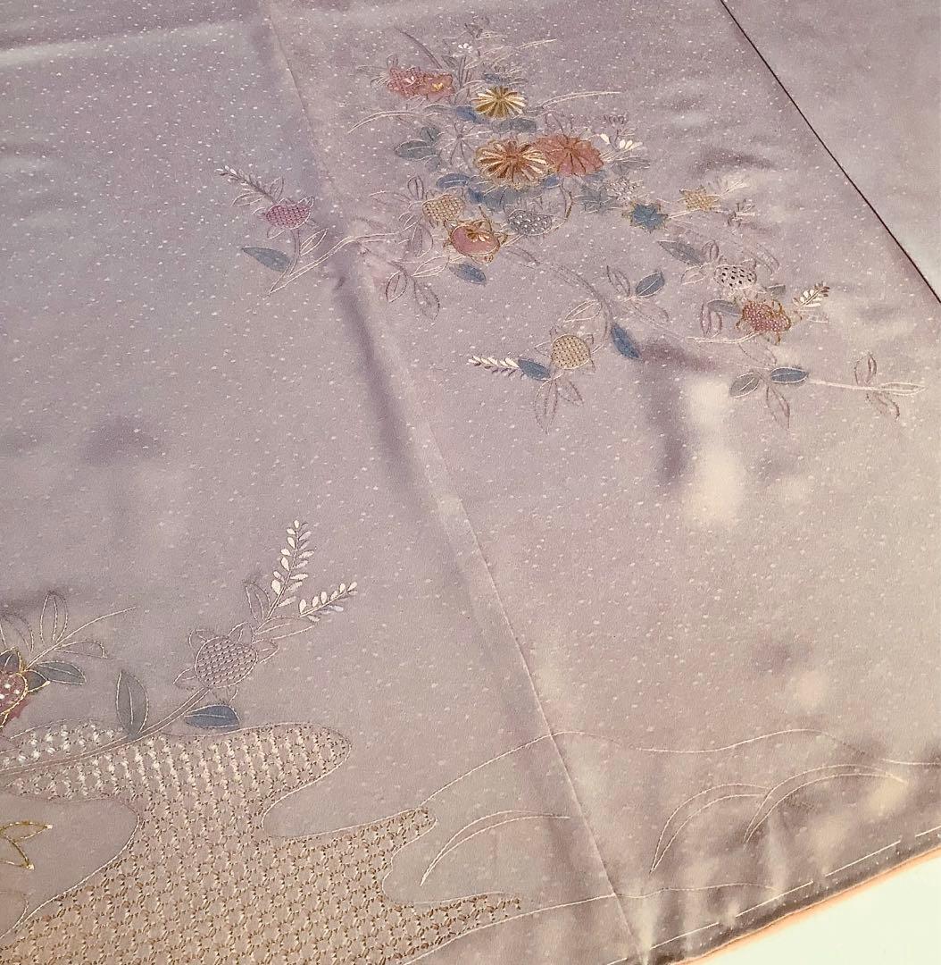 新品正絹訪問着中国三大刺繍　スワトウ刺繍　汕頭刺繍　相良刺繍　総刺繍⑨