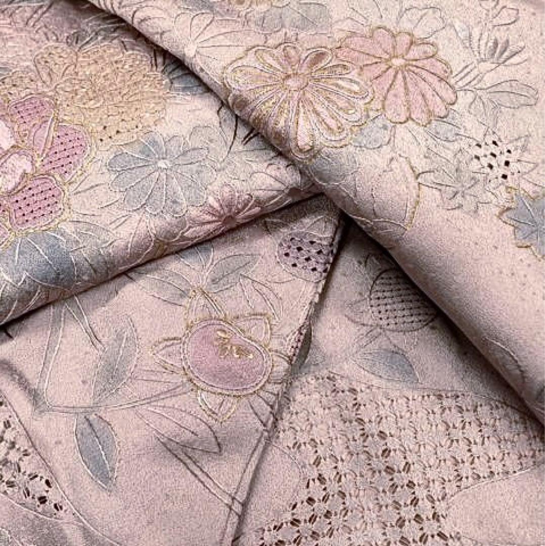 新品正絹訪問着中国三大刺繍　スワトウ刺繍　汕頭刺繍　相良刺繍　総刺繍⑨