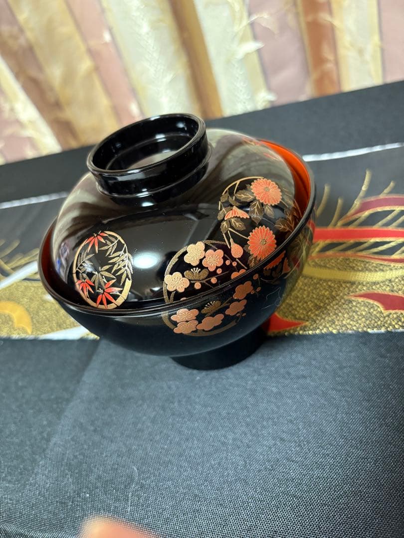 【新品】会津漆器 雑煮椀 化粧箱付き