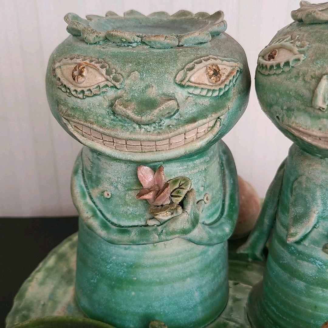 河童の置物　作家モノ　陶器