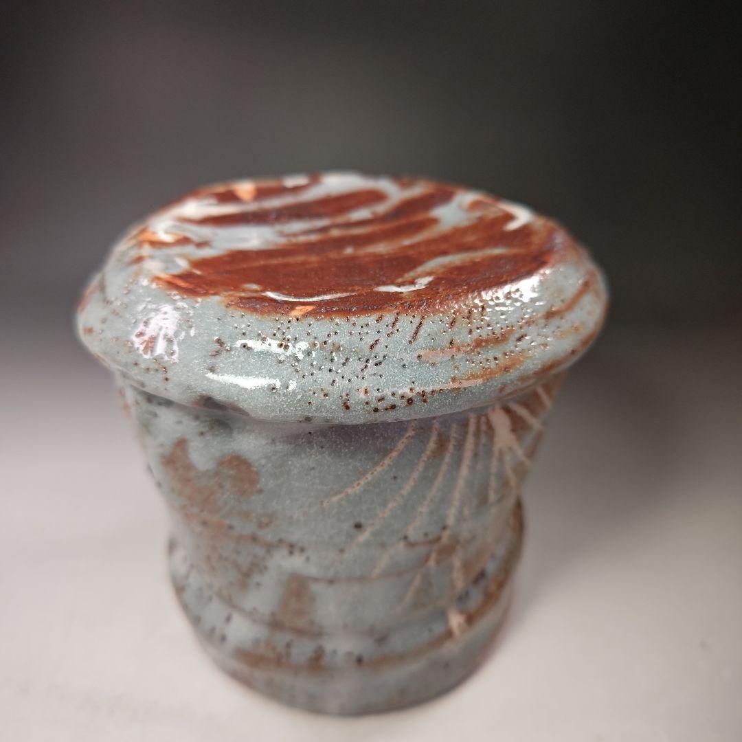 イ564 水指『向井一峰作』『鼠志野　水指　共箱』茶道具