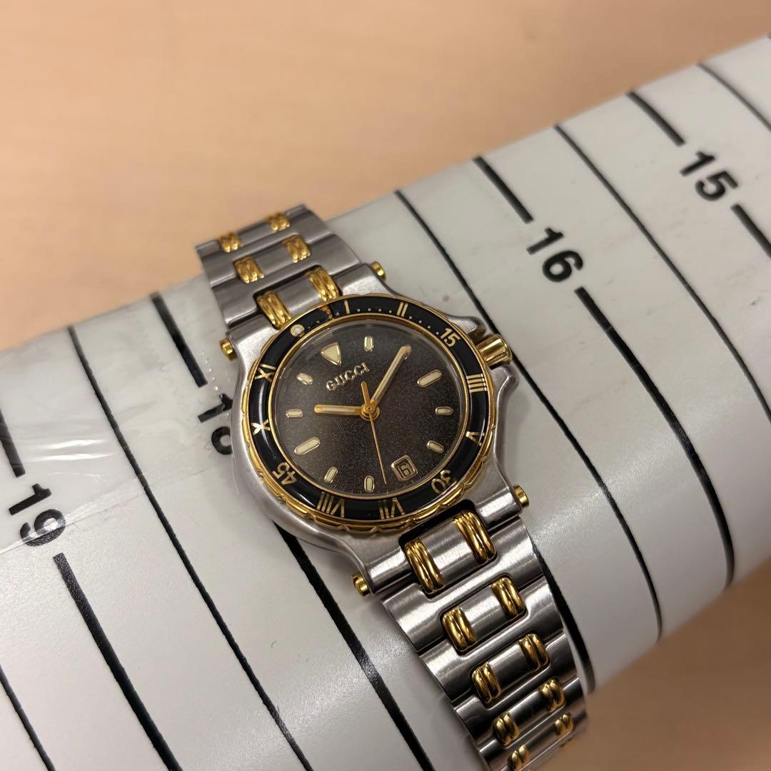 【稼動品】GUCCI グッチ 9200L コンビ レディース 腕時計 ダイバー
