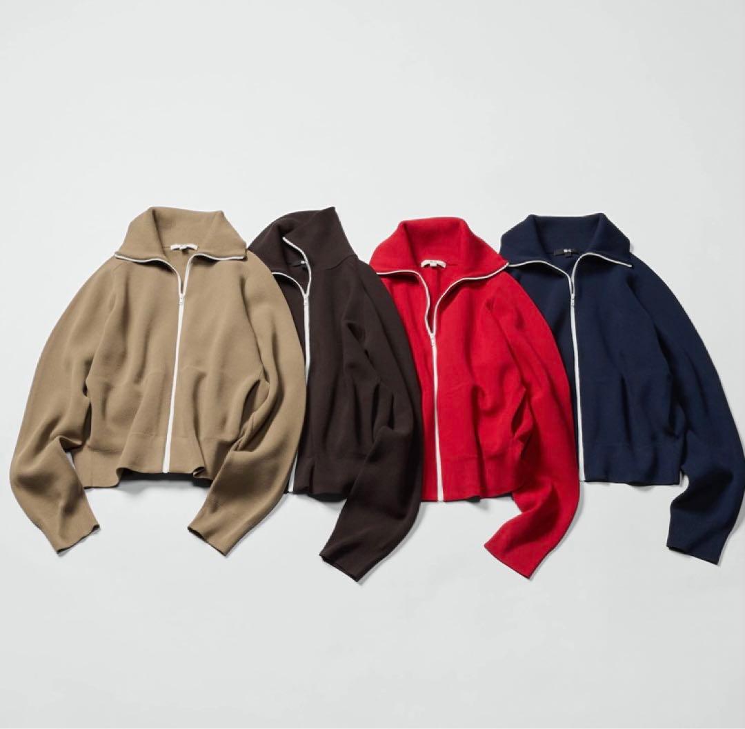 ユニクロC　ミラノリブフルジップカーディガン XL