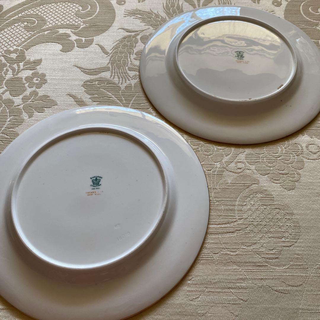 【コールポート for Tiffany】金彩金盛 上金彩皿／２枚セット