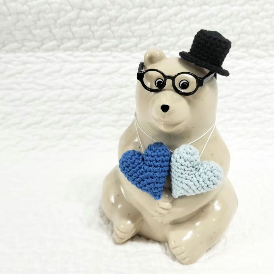 しろくま貯金箱 ホワイトデーアイテム シルクハット・ハートセット