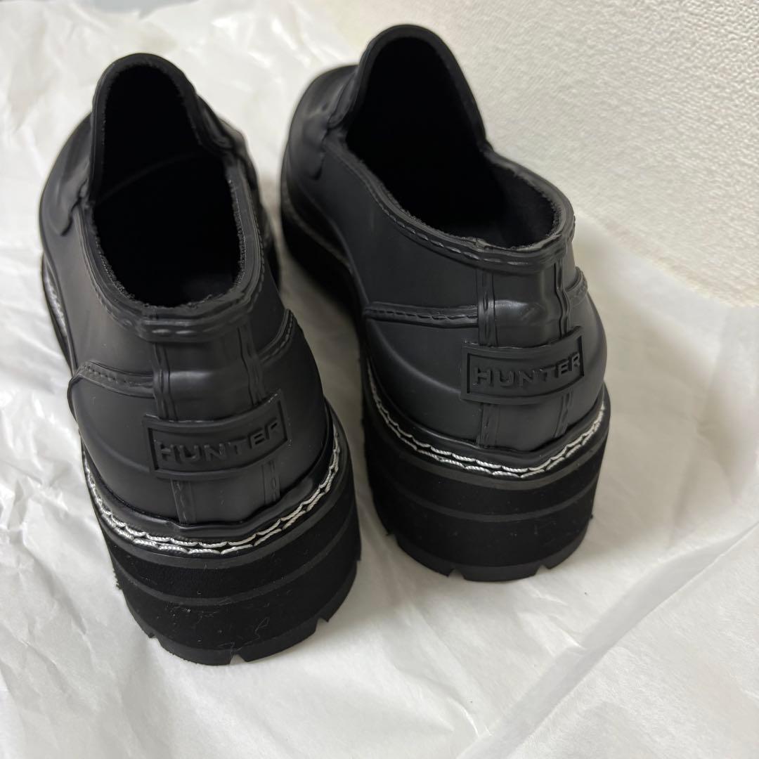 【1回着用】Hunter レインローファー　23㎝