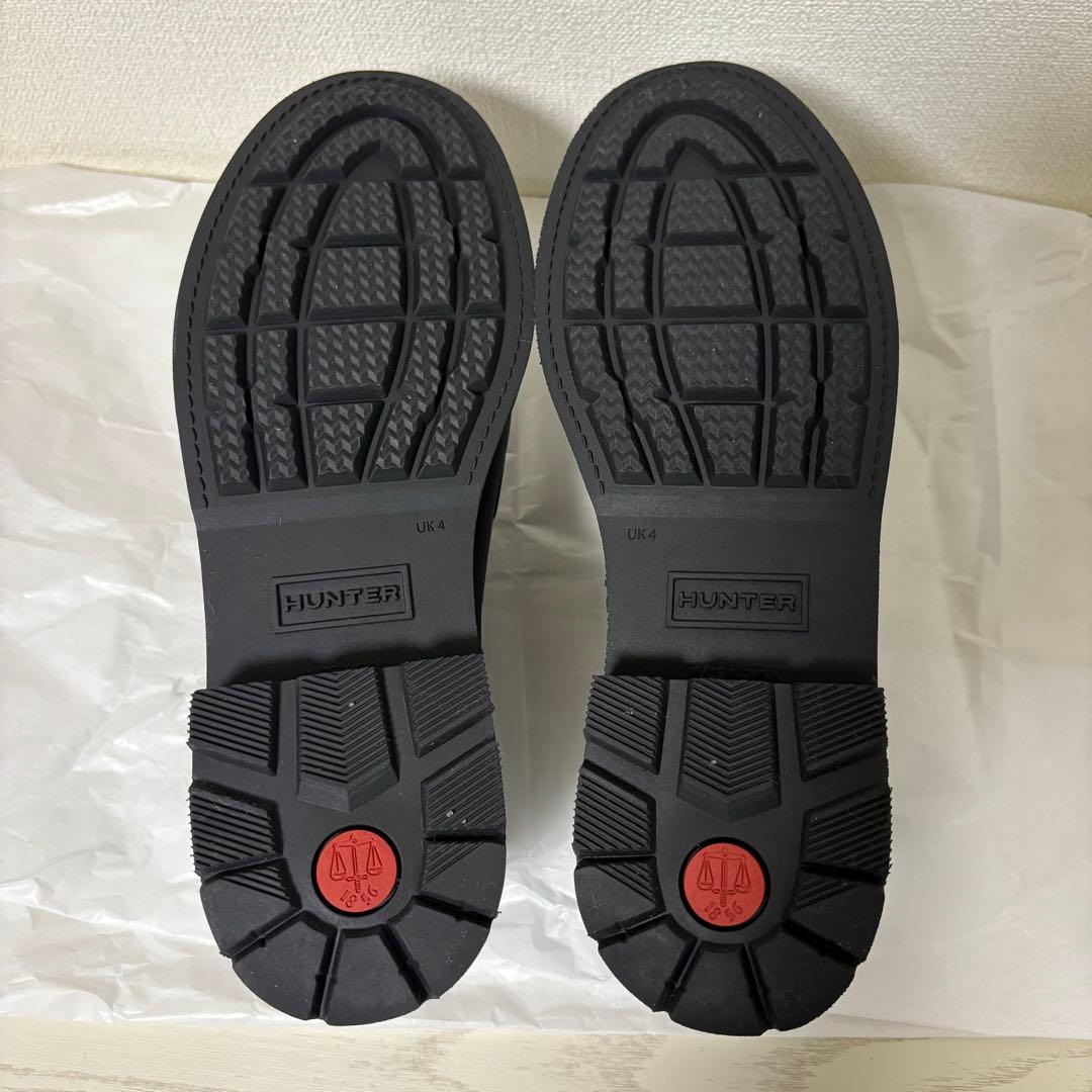 【1回着用】Hunter レインローファー　23㎝