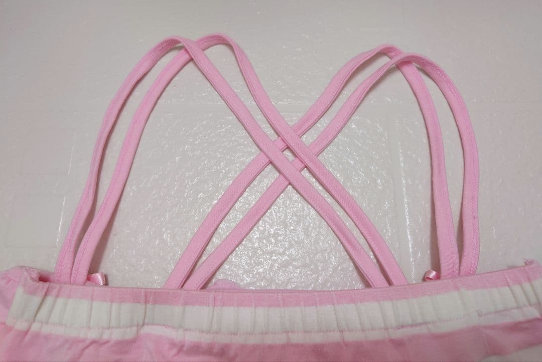 LIZLISA TRARA 希少 ピンクストライプ フリルキャミソール