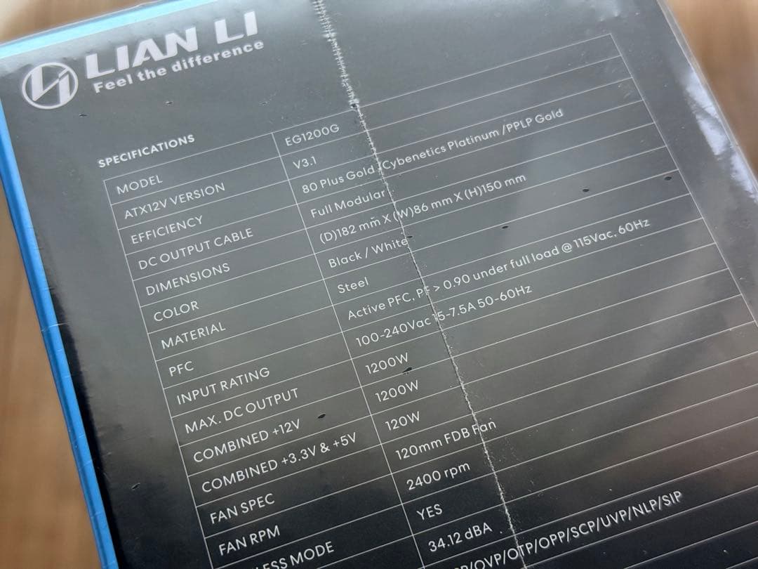 LIAN LI EG1200G 1200W 電源ユニット（新品・未開封）