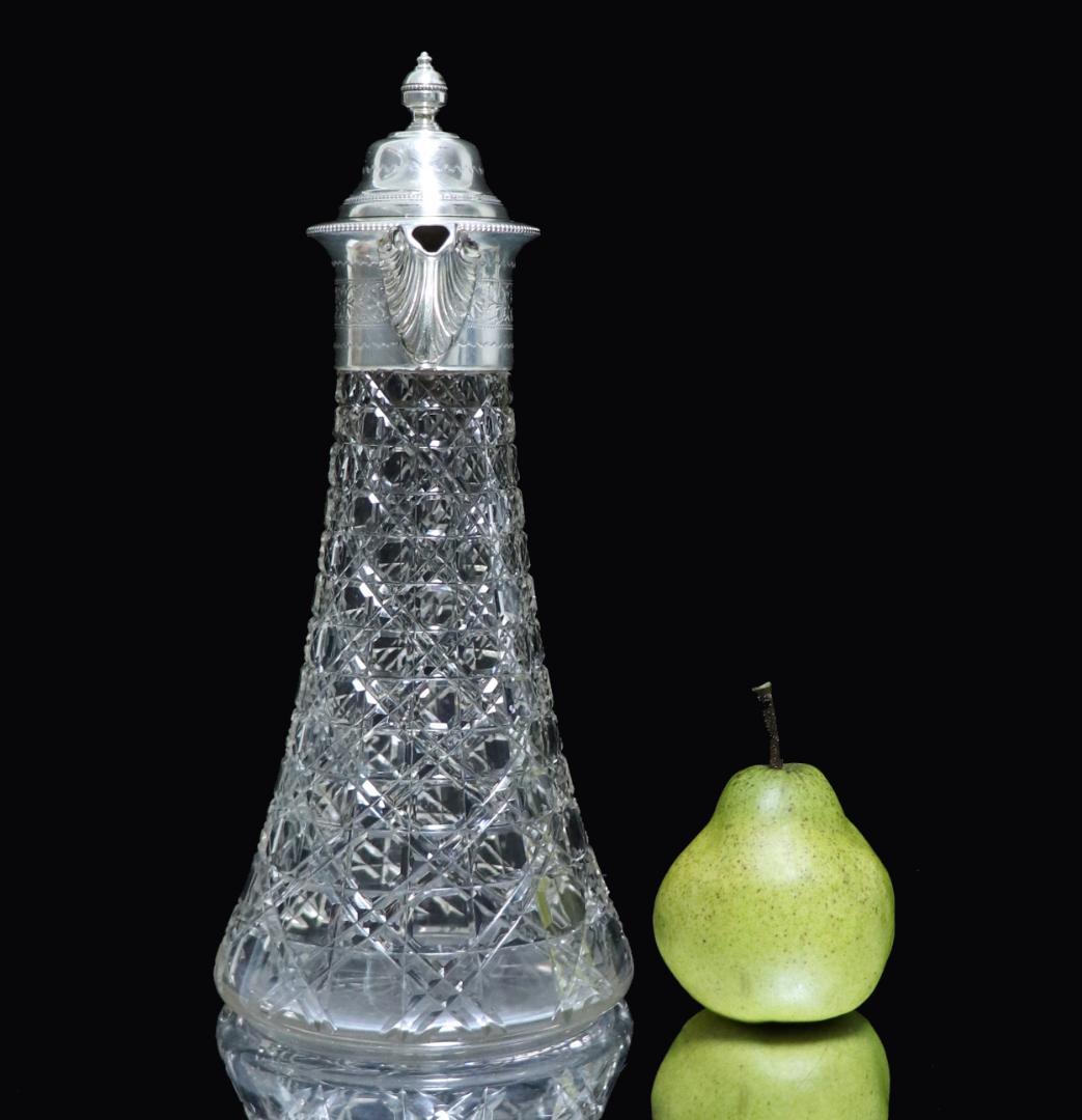 オールド・バカラ 銀装飾 ディアマン・ピエーリー 特大 30cm ピッチャー