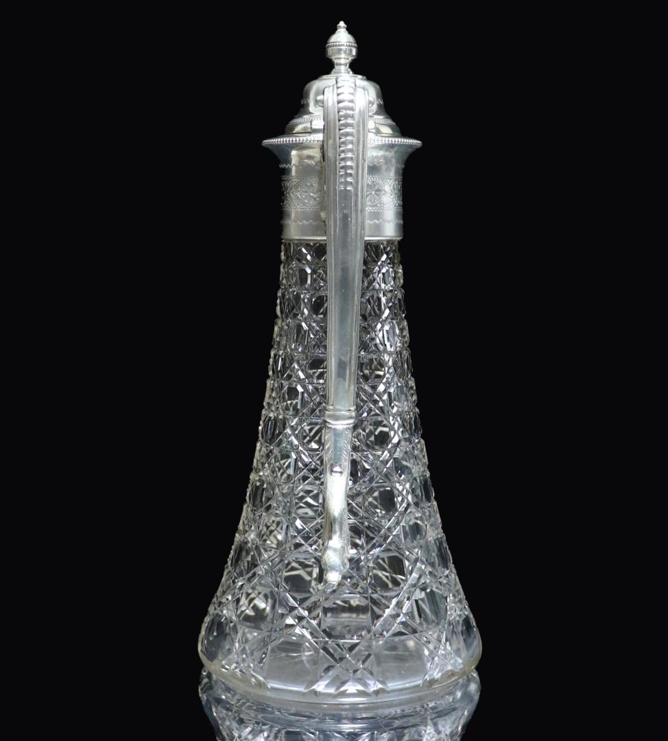 オールド・バカラ 銀装飾 ディアマン・ピエーリー 特大 30cm ピッチャー