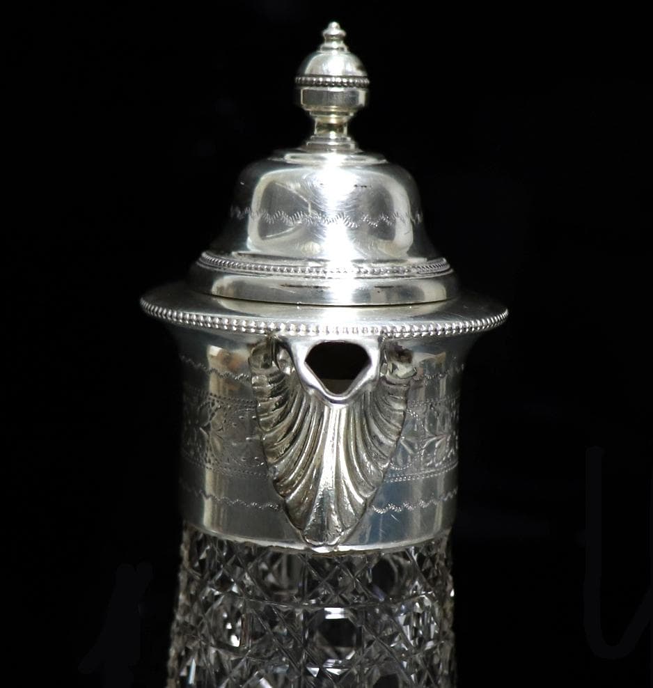 オールド・バカラ 銀装飾 ディアマン・ピエーリー 特大 30cm ピッチャー