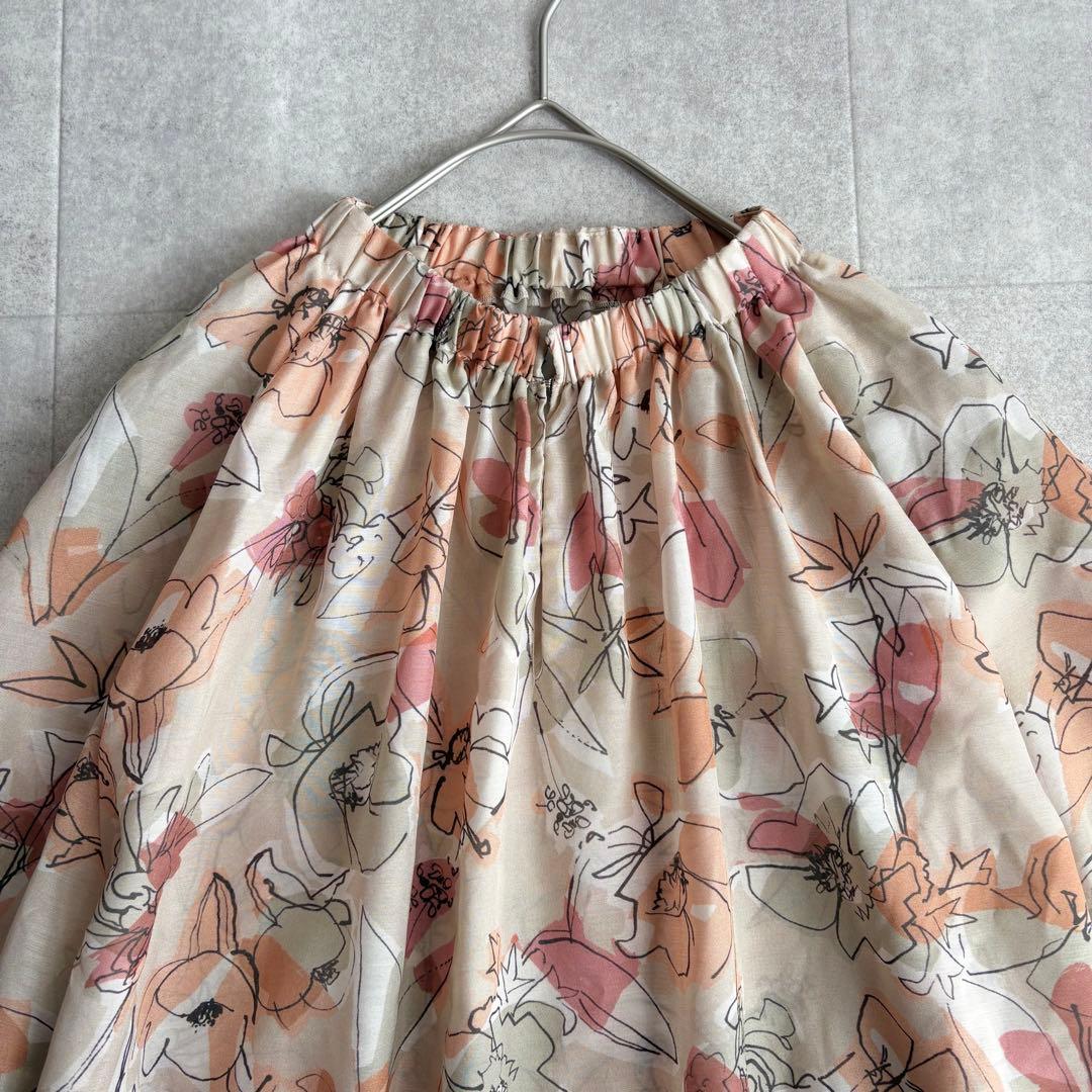 2024✨TOMORROWLAND ピオニープリントギャザーネックブラウス