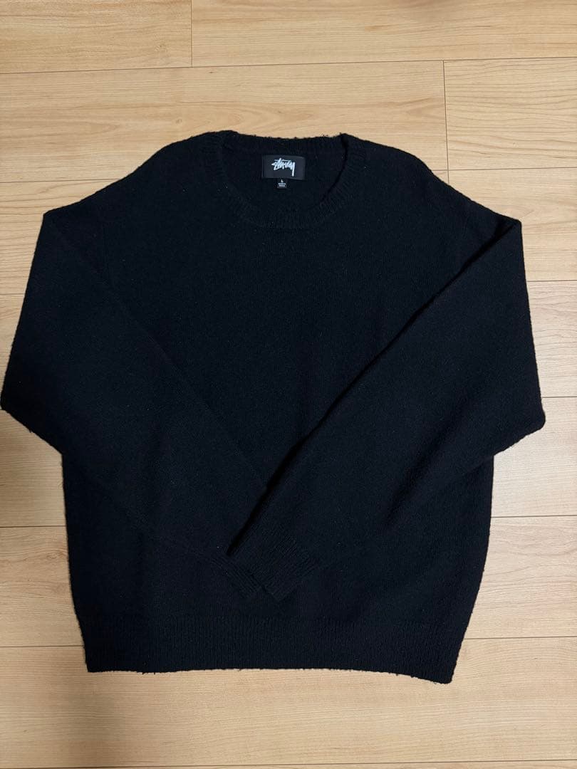Stussy ブラック ニットセーター