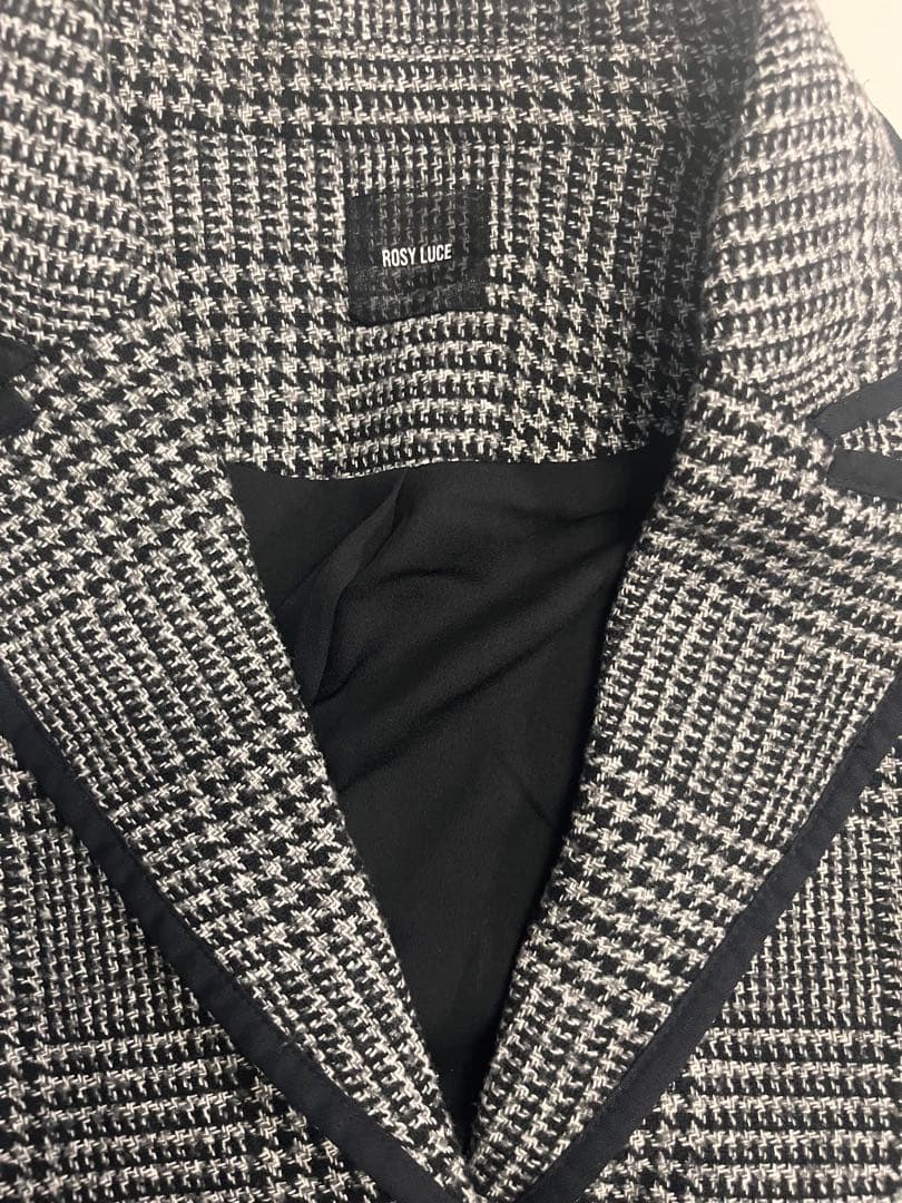 美品　ロージールーチェ TWEED TAILORED JACKET 黒　コート