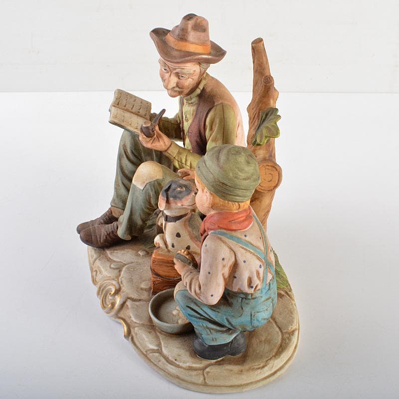 イタリア製　カポディモンテ　フィギュリン　陶人形　置物　C　R7067