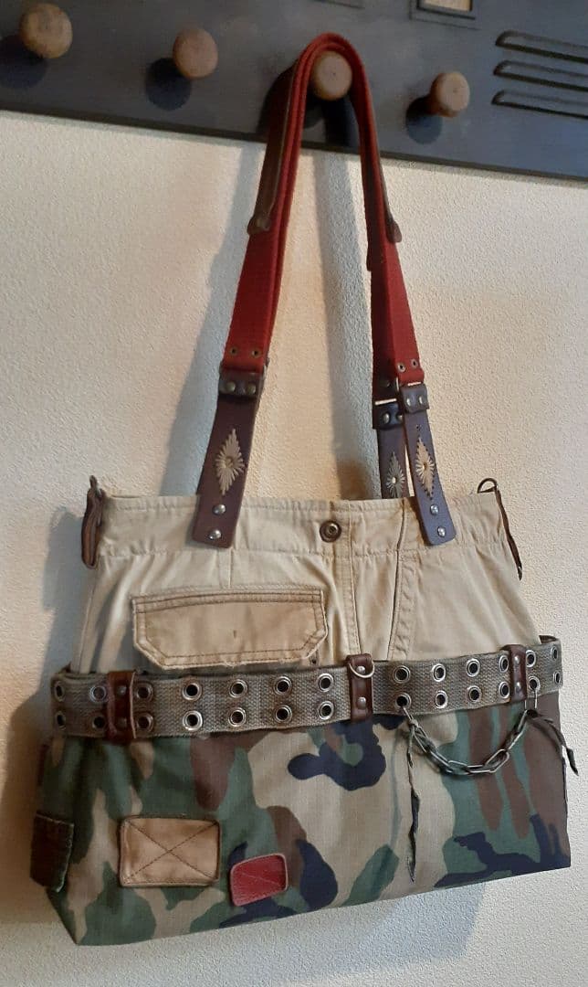 ミリタリーリメイク ★★★JUNK VINTAGE 肩掛けトート&ミニショルダー