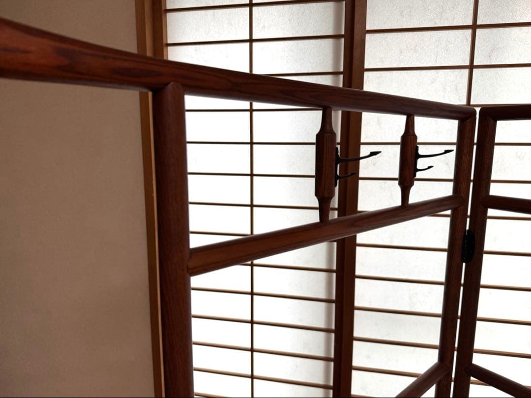 【昭和レトロ】木製 衣桁 衣紋掛け 折り畳み式 衣桁着物掛け