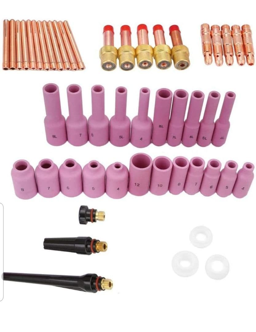 TIGガスレンズ 溶接トーチ部品 ガス切断機 溶接トーチヘッド 50本/セット