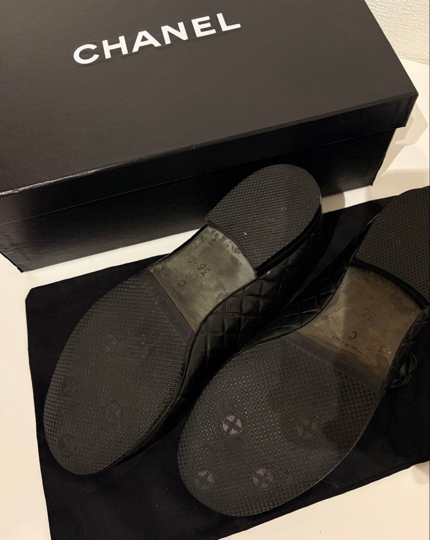 Chanel シャネル バレリーナ ココマーク パールパンプス フラットシューズ