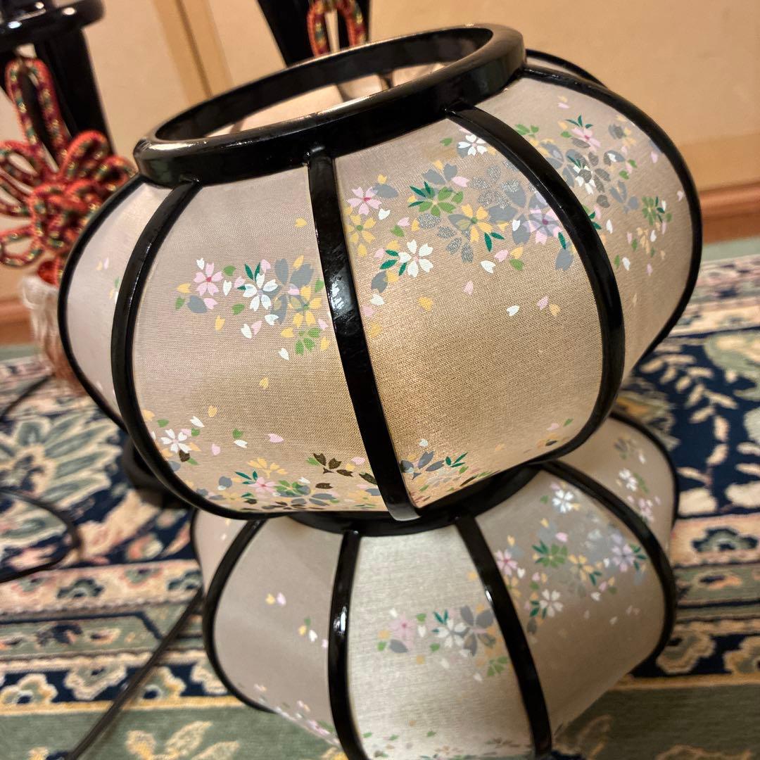 お雛様雪洞　伝統工芸木製品　京錦三本足　桜