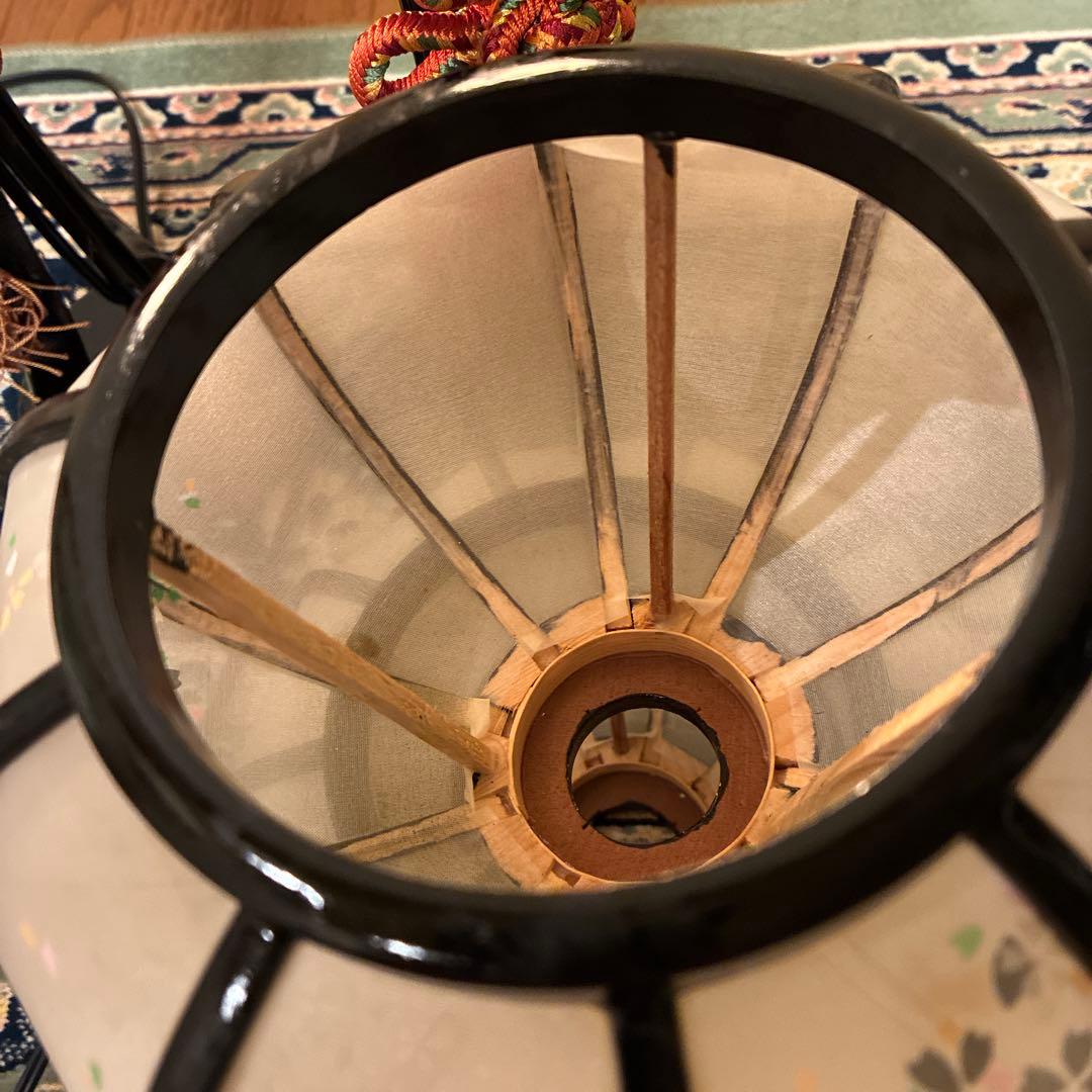 お雛様雪洞　伝統工芸木製品　京錦三本足　桜