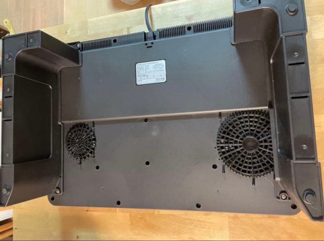 アイリスオーヤマ 2口IHコンロ IHK-W13-B ブラック　脚付き