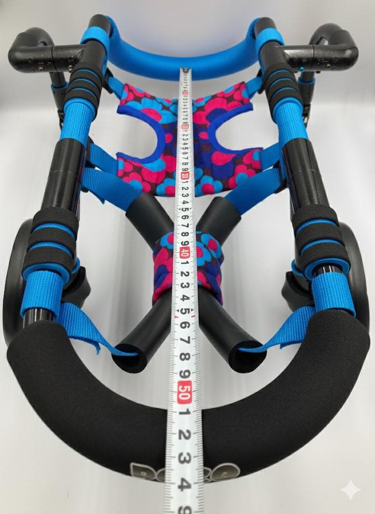 愛犬４輪歩行器【サイズ調整可】×【彩色ブルー】介護・リハビリetc...