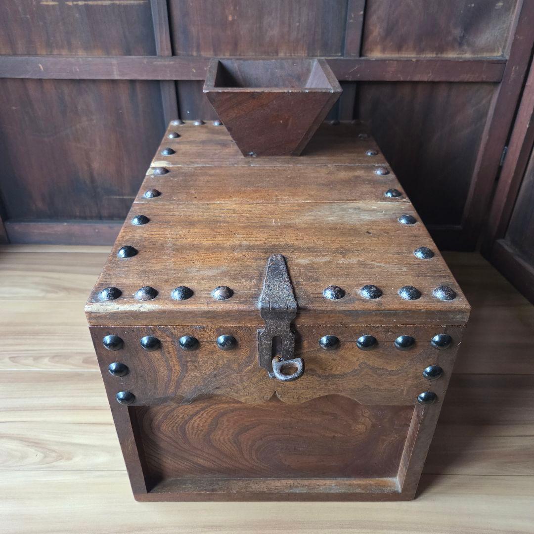 銭函　銭箱　マス付き　升箱　帳場　骨董　古民具　古道具　アンティーク