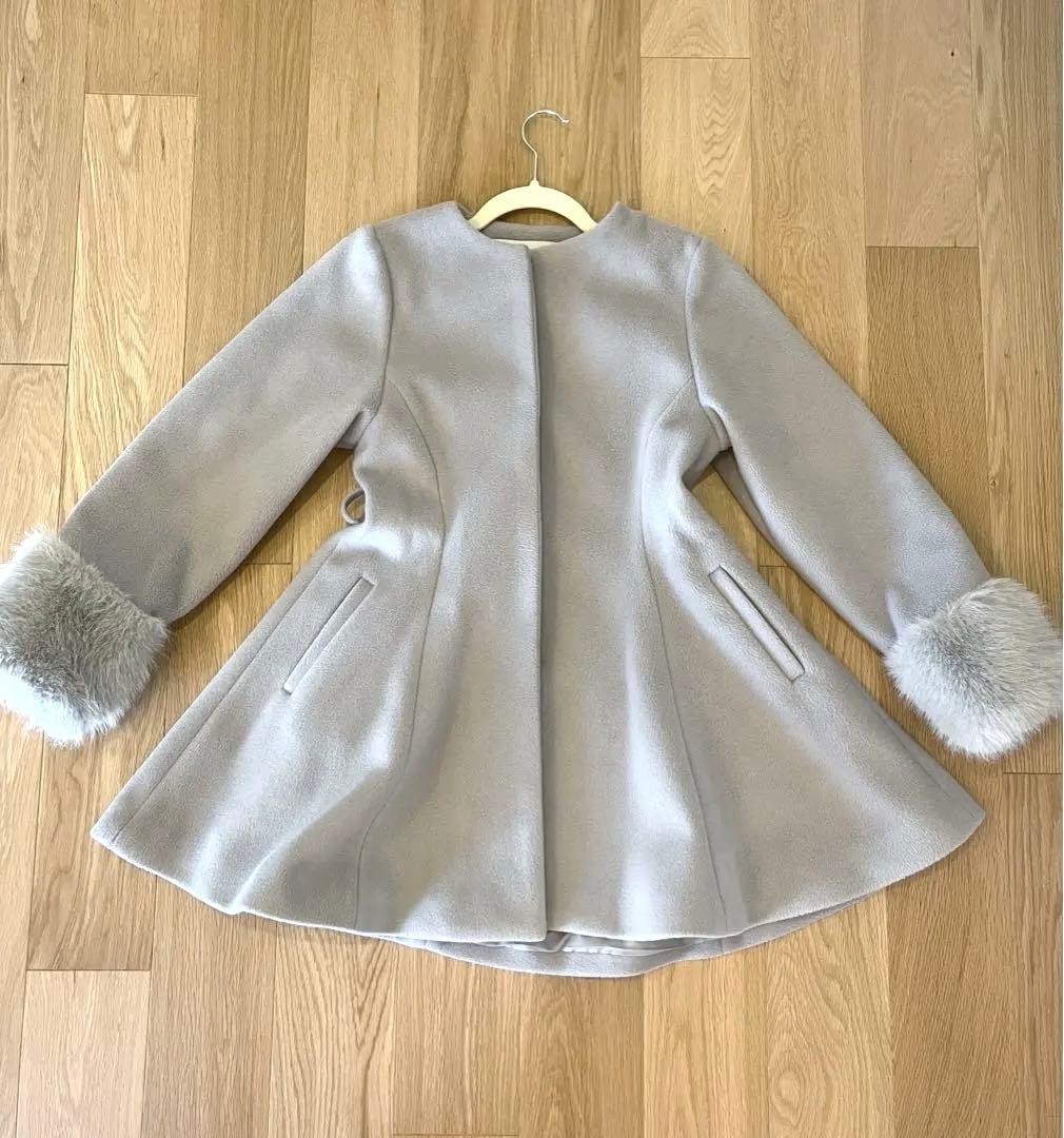 Darich ダーリッチ ウエストベルトメルトンコート グレー