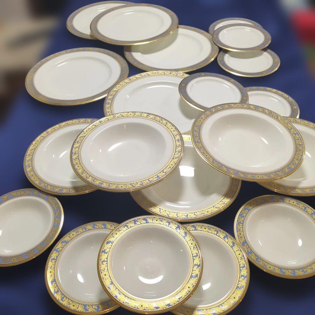 ノリタケ グランブロシェ 食器20点セット 白地 金色装飾