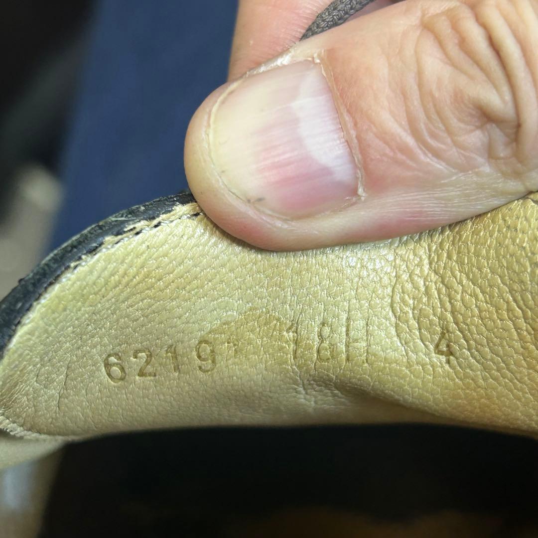 シクラメン パラブーツ シャンボード Uチップシューズ　ブラック 24cm