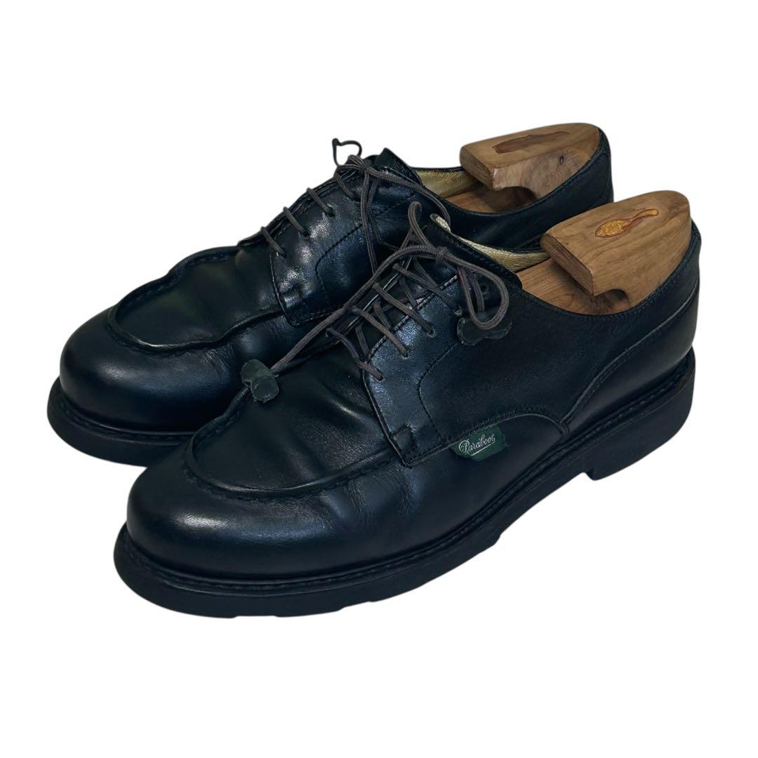 シクラメン パラブーツ シャンボード Uチップシューズ　ブラック 24cm