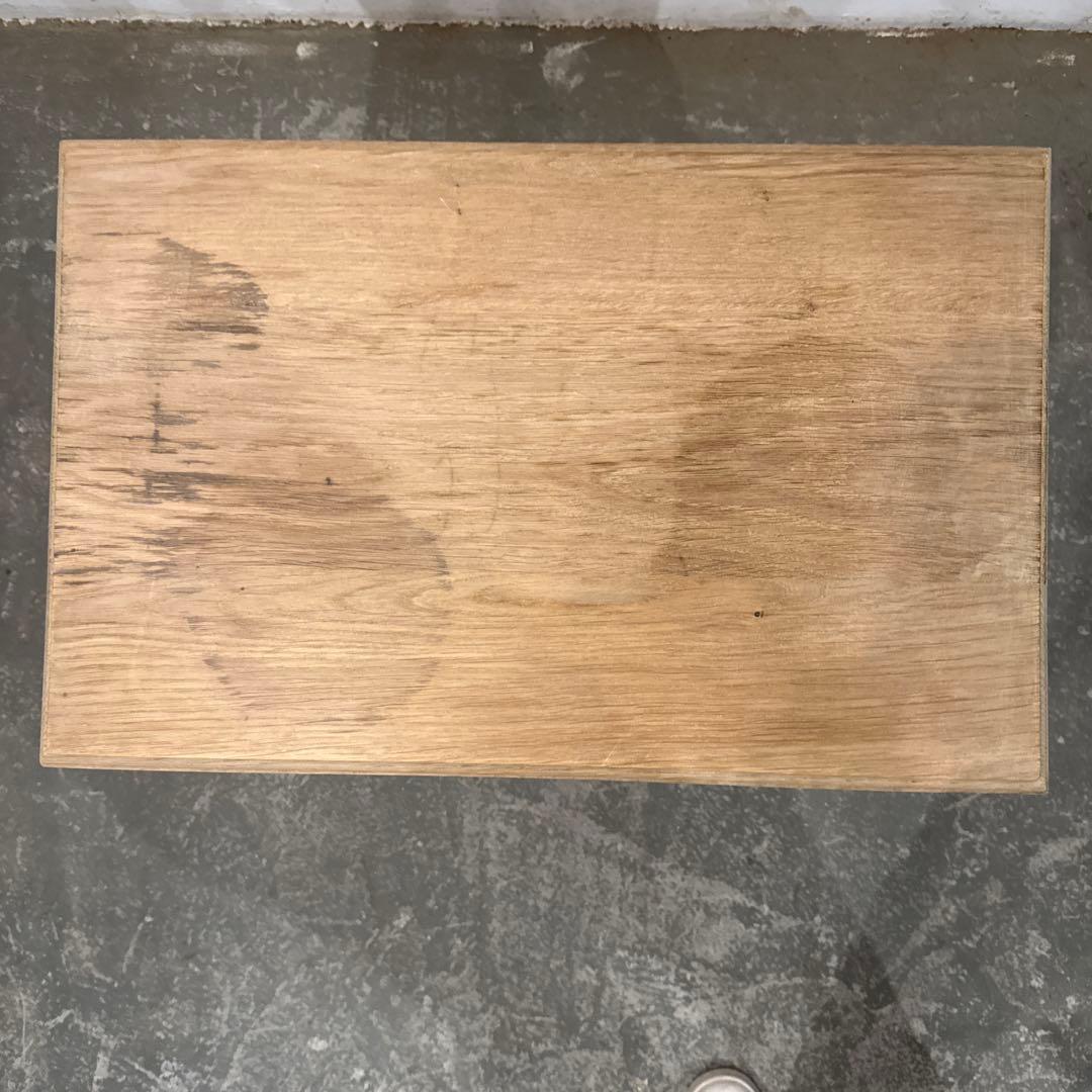 ヴィンテージ　木製サイドテーブル　剥離