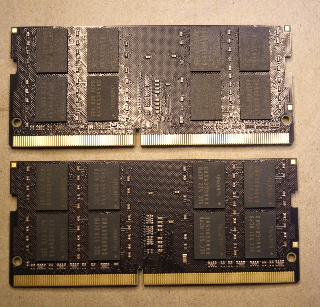 動検済み16GB(8GBx2)KINSOTIN SODIMM DDR4-2666