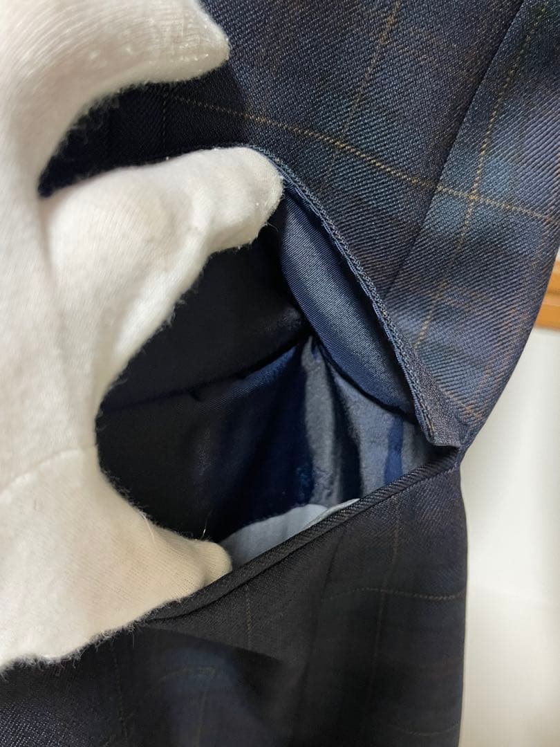 極美品 バーバリー ダブル 紺ブレ 6ボタン 金ボタン ＸL相当 イギリス製