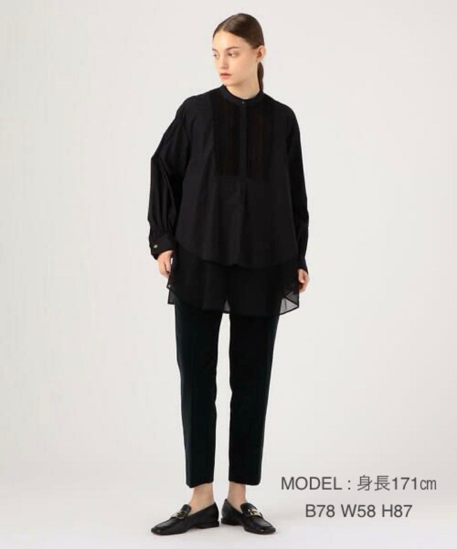 トゥモローランド ブラックコンビネーション シャツ